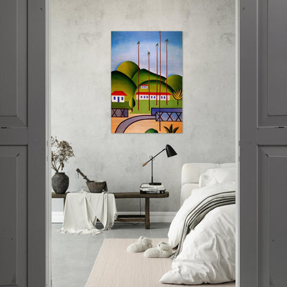 Palm Trees - Tarsila do Amaral Brushed Aluminum Print - 70x100 cm / 28x40 inches | Tarsila do Amaral Aluminum Print | Tarsila do Amaral Prints