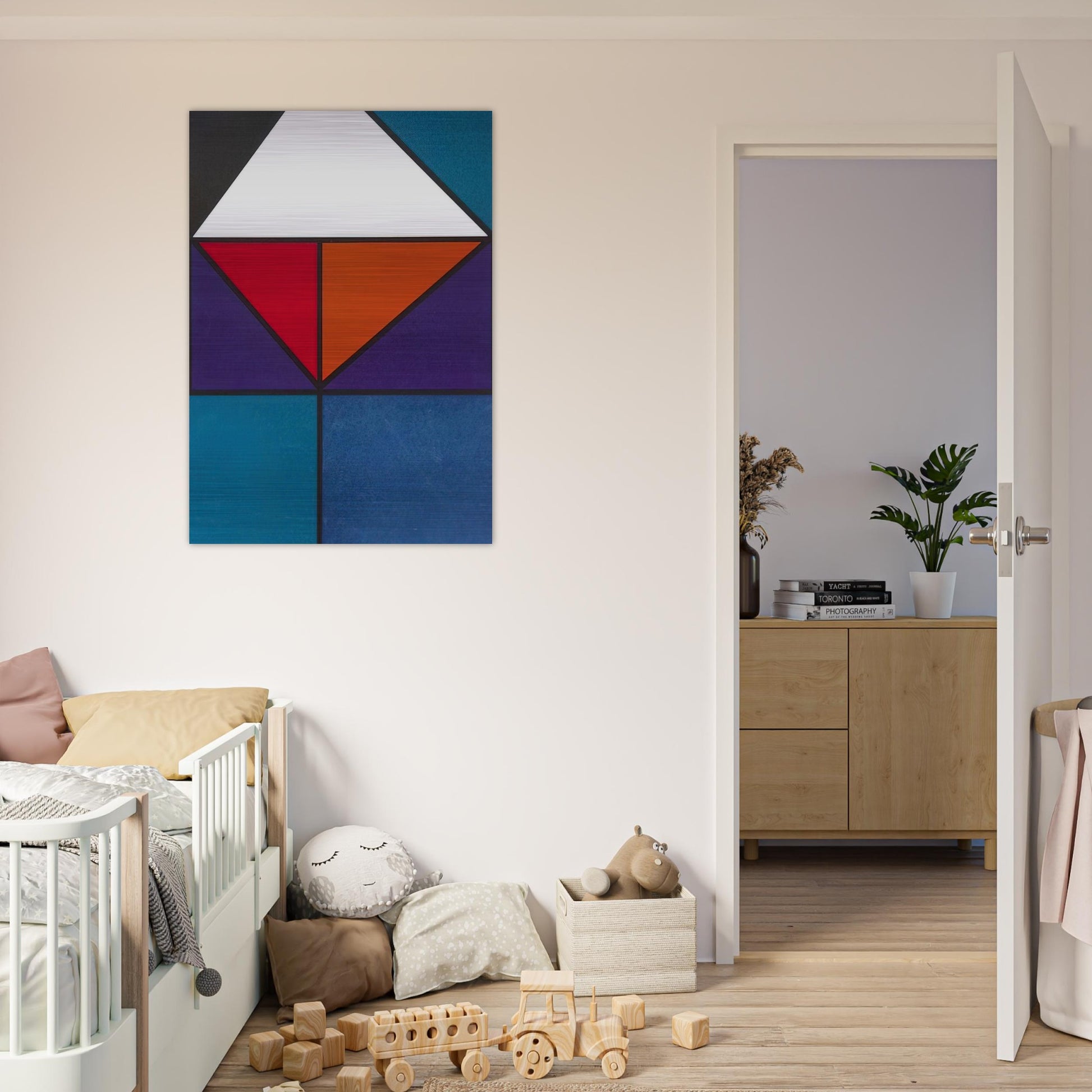 Plakat für Ausstellung Baden-Baden - 1965 - Johannes Itten Brushed Aluminum Print - 70x100 cm / 28x40 inches | Johannes Itten Aluminum Print | Johannes Itten Prints