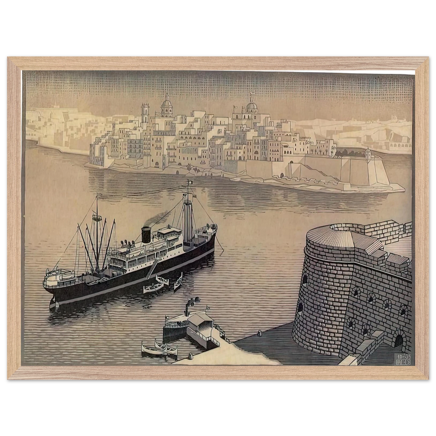 MC Escher - SENGELA MALTA Wall Art - 60x80 cm / 24x32 inches - Fine Art Poster - -