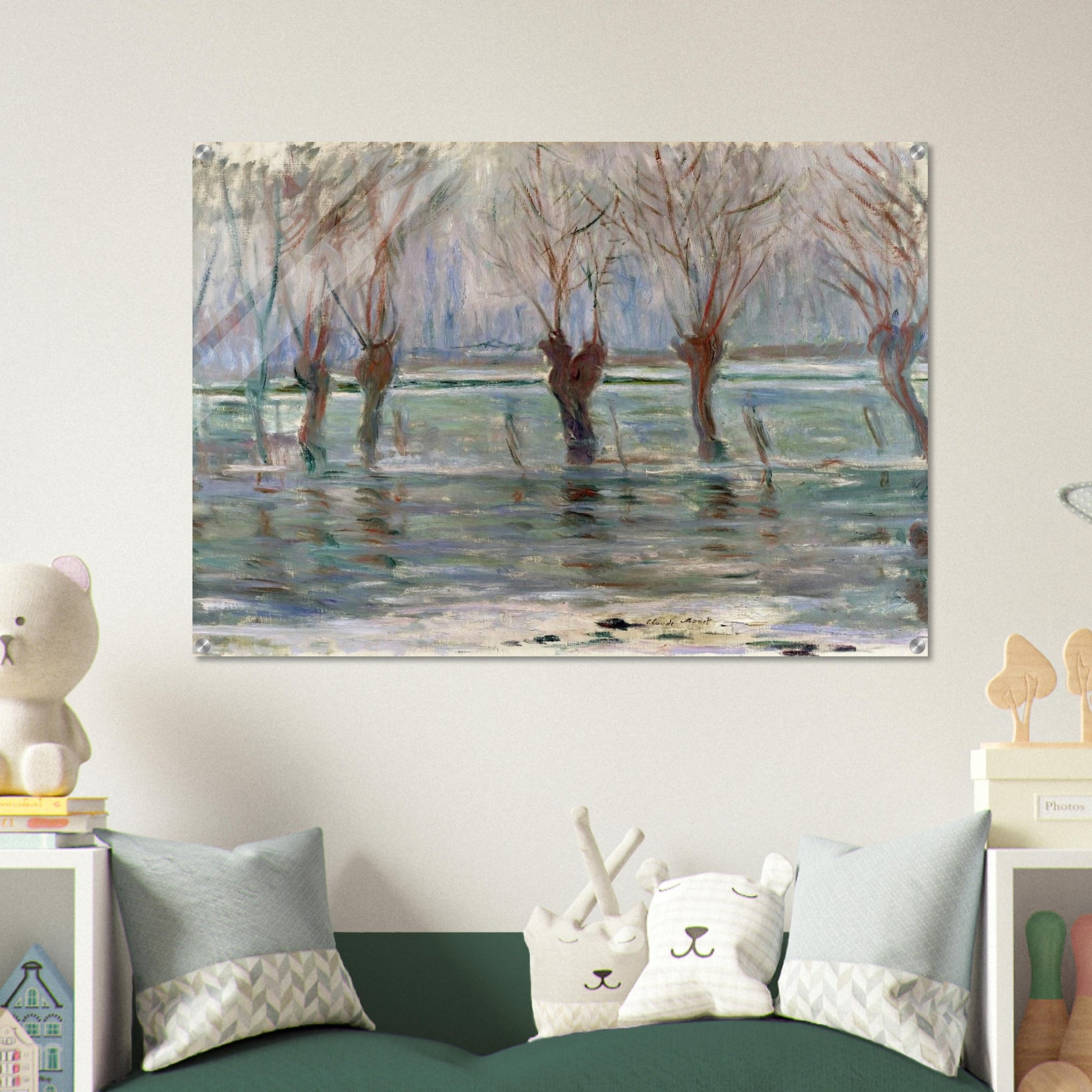 Flood Waters - claude monet Acrylic Print - 70x100 cm / 28x40″ inches