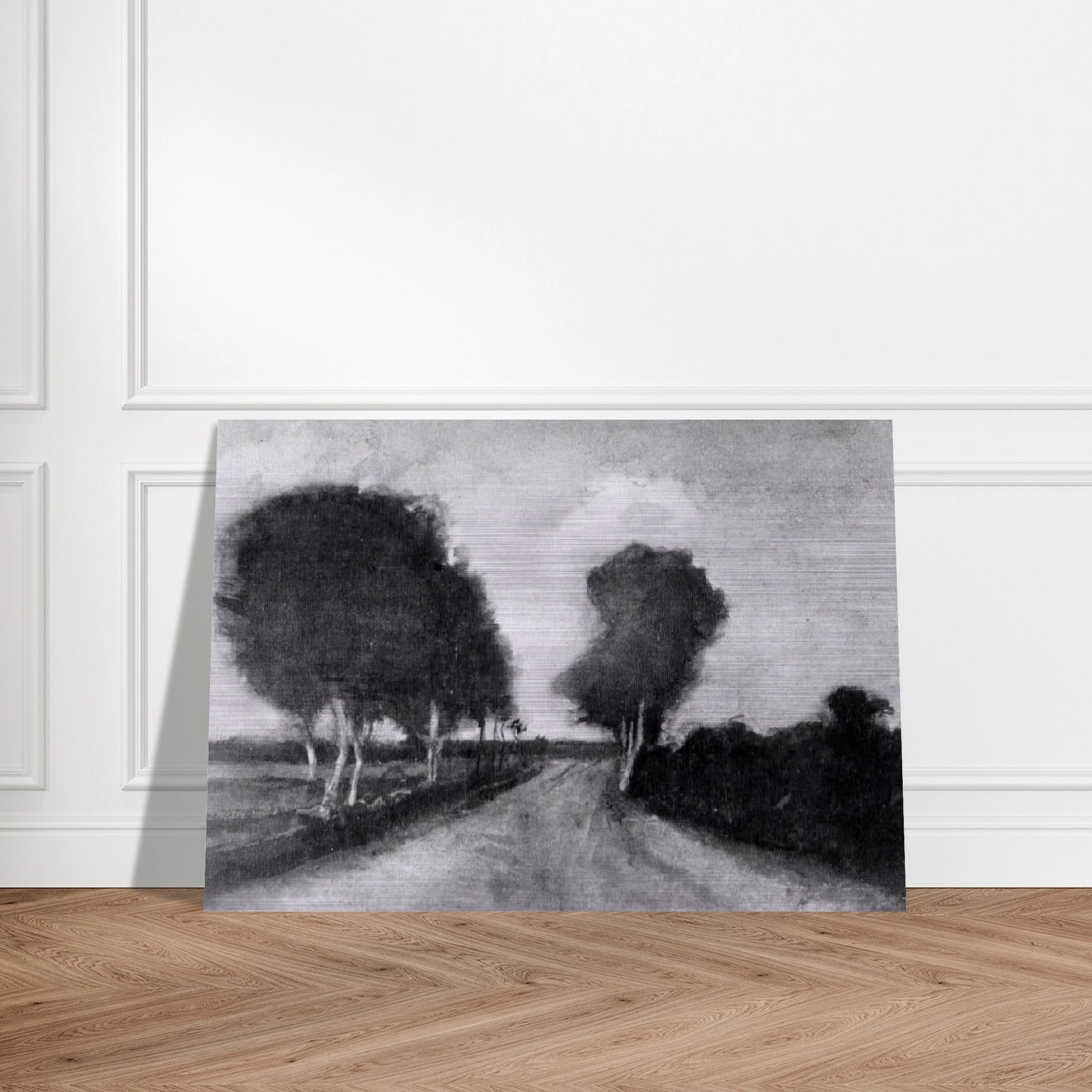 Country Lane with Trees - Vincent van Gogh Brushed Aluminum Print - 70x100 cm / 28x40 inches | Vincent van Gogh Aluminum Print | Vincent van Gogh Prints