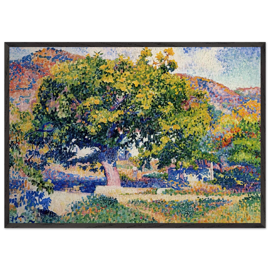 Around My House - Henri-Edmond Cross 70x100 cm / 28x40 inches Framed Art Print – Black Wooden Frame