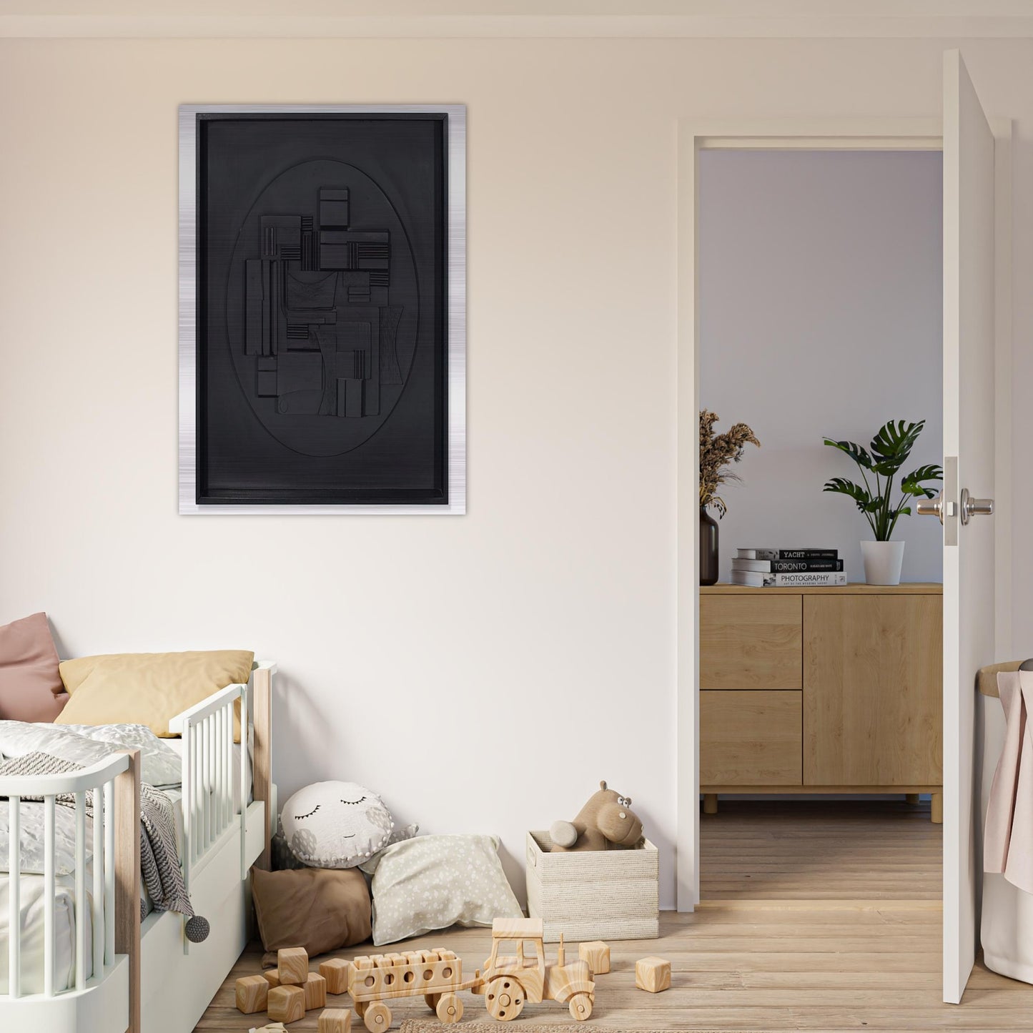 FULL MOON 1980 - Louise Nevelson Brushed Aluminum Print - 70x100 cm / 28x40 inches | Louise Nevelson Aluminum Print | Louise Nevelson Prints