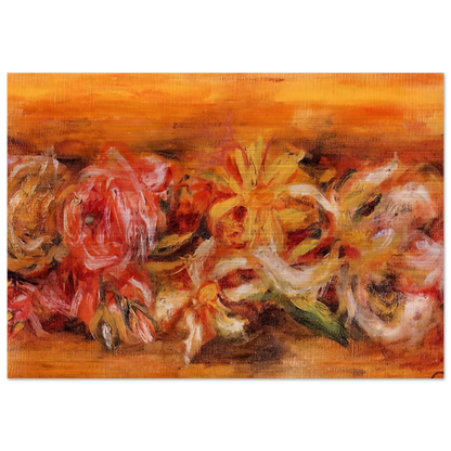 Garland of Flowers - Pierre-Auguste Renoir Brushed Aluminum Print - 70x100 cm / 28x40 inches | Pierre-Auguste Renoir Aluminum Print | Pierre-Auguste Renoir Prints