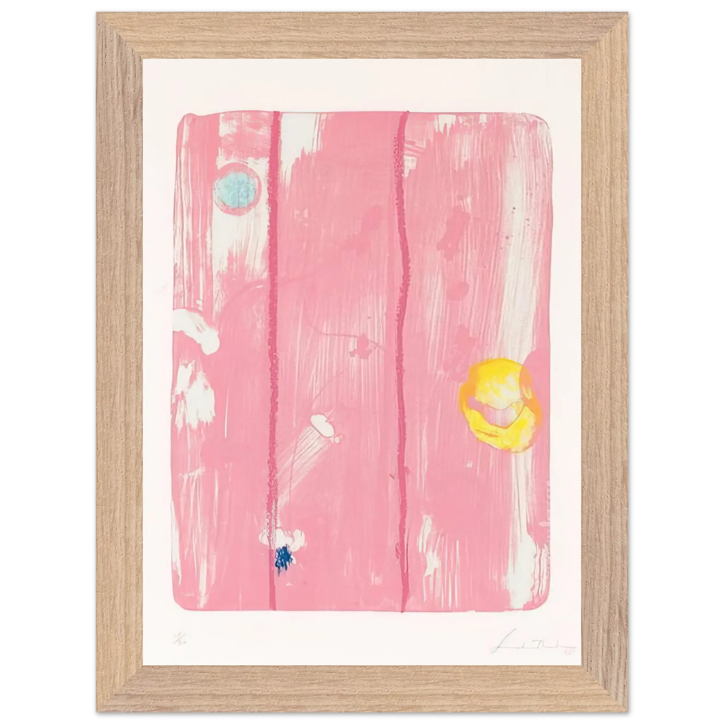 Helen Frankenthaler - Reflections VIII - 1995 Wall art - 27x35 cm / 11x14 Inches - Premium Wooden Framed Poster With Fine Art Paper - Wood frame