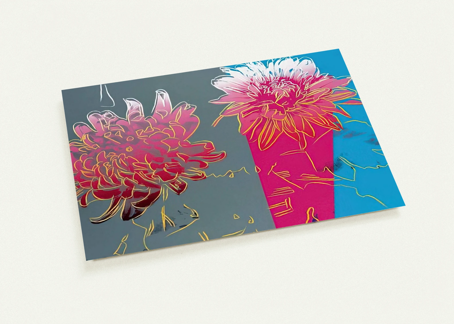Kiku By Andy Warhol Pack of 10 Post Cards | Andy Warhol Post Cards | A6 (10.5 x 14.8 cm) - 4.1 x 5.8 inches