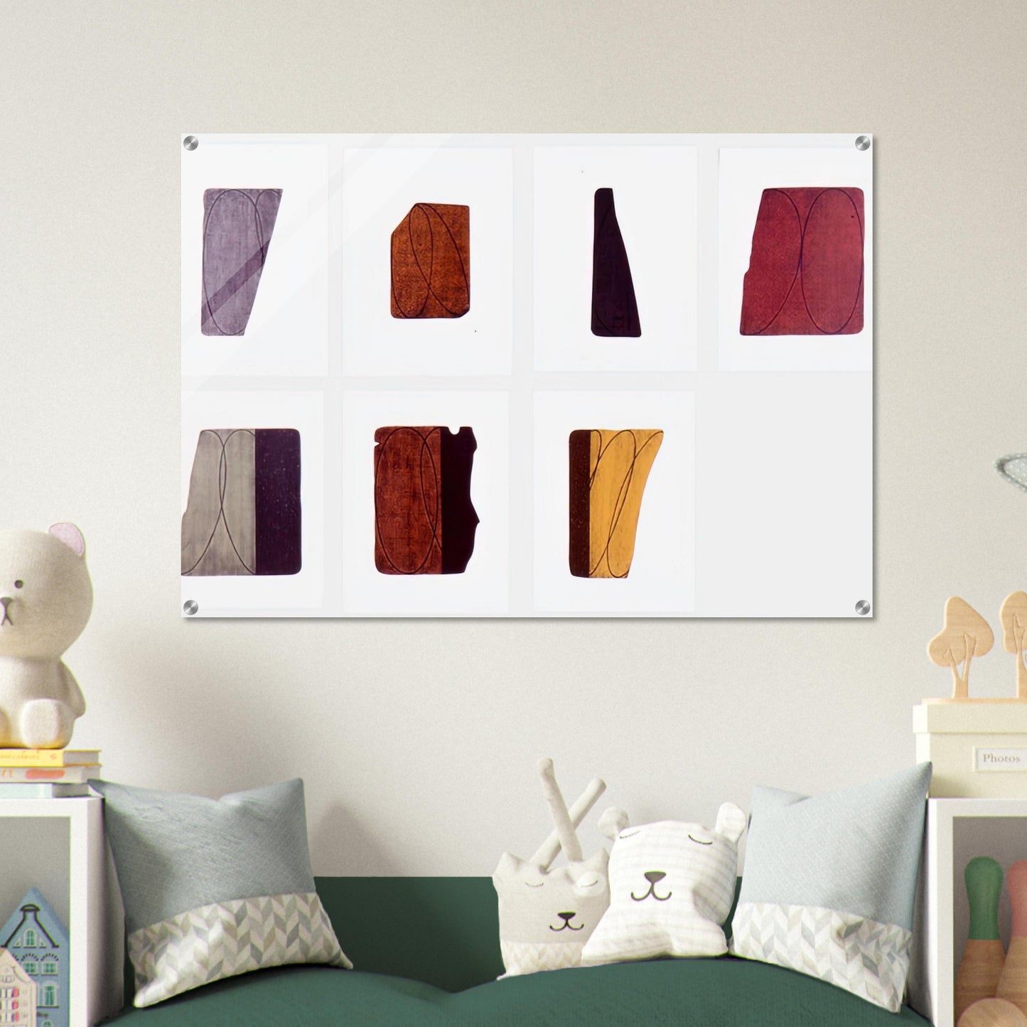 FRAGMENTS I VII 1998 - Robert Mangold Acrylic Print - 70x100 cm / 28x40″ inches