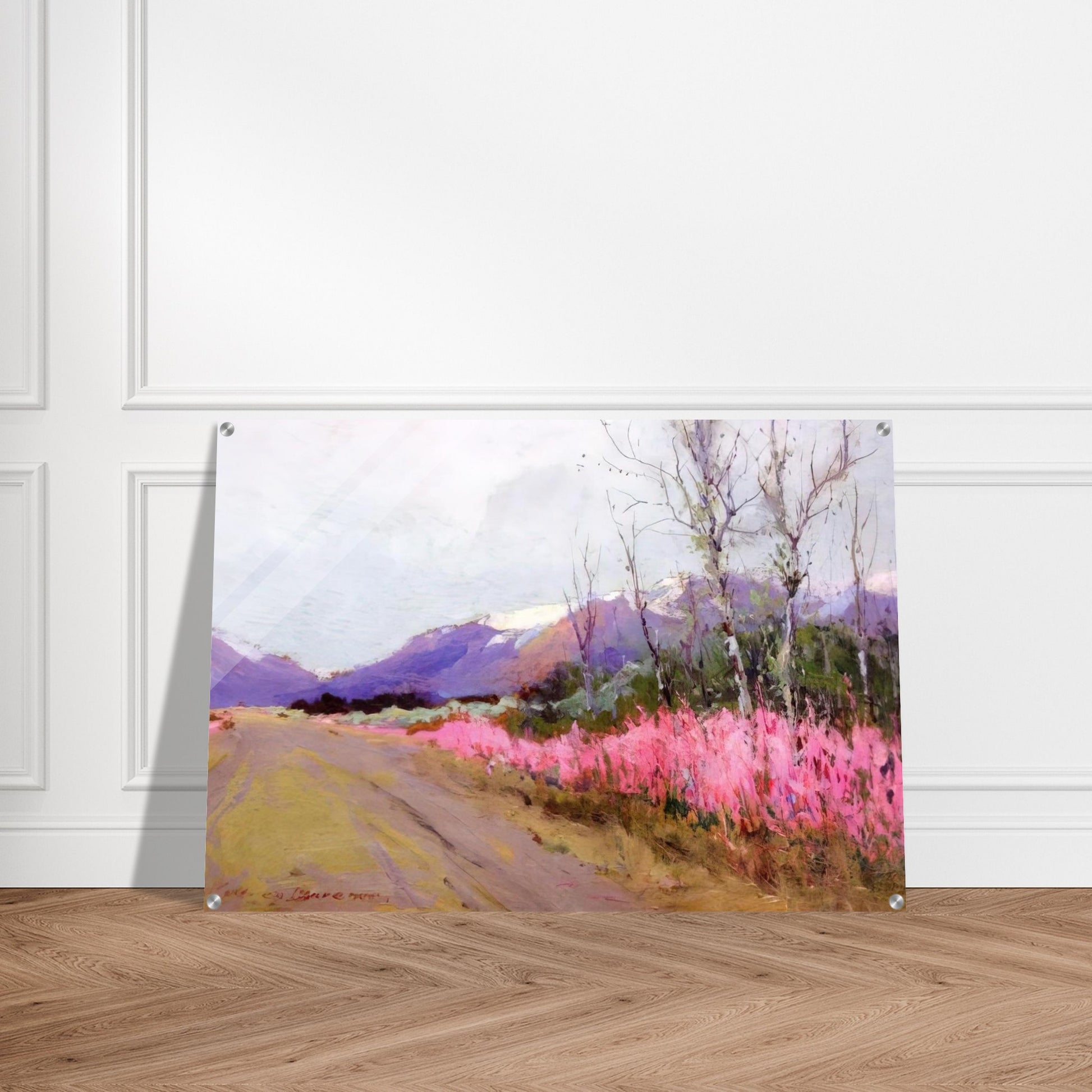 Fireweed Lane - Romanticism - Sydney Laurence Acrylic Print - 70x100 cm / 28x40″ inches | Sydney Laurence Wall Art | Sydney Laurence Prints