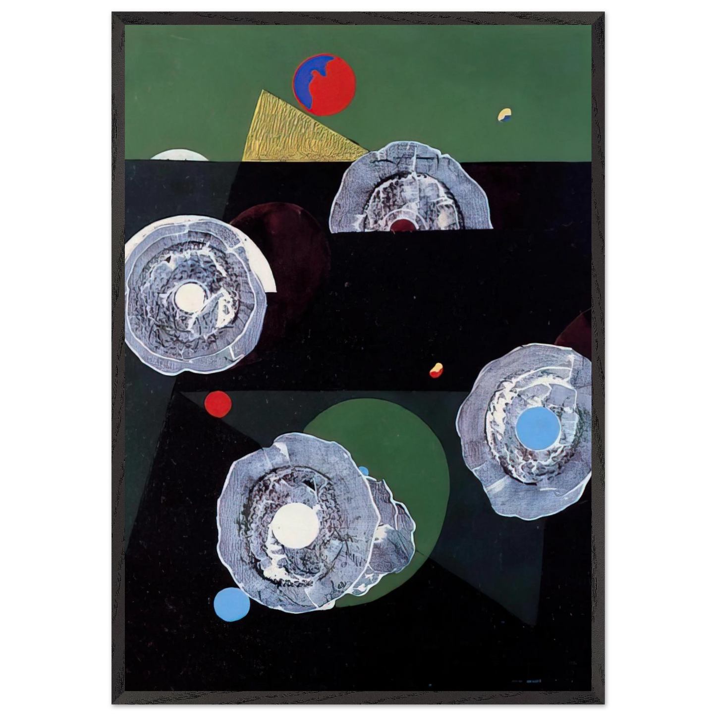 Scallops flower - Max Ernst 70x100 cm / 28x40 inches Framed Art Print – Black Wooden Frame
