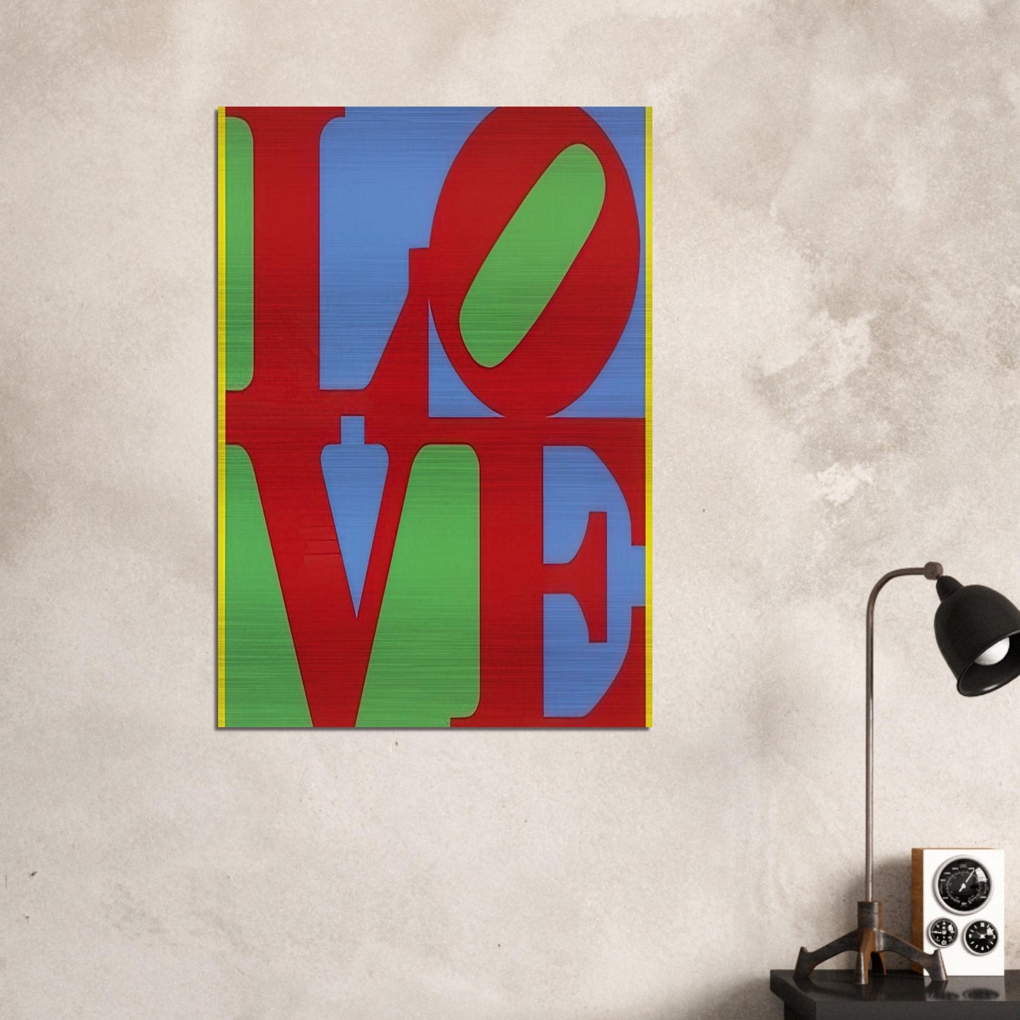 Heliotherapy Love - Robert Indiana Brushed Aluminum Print - 70x100 cm / 28x40 inches | Robert Indiana Aluminum Print | Robert Indiana Prints