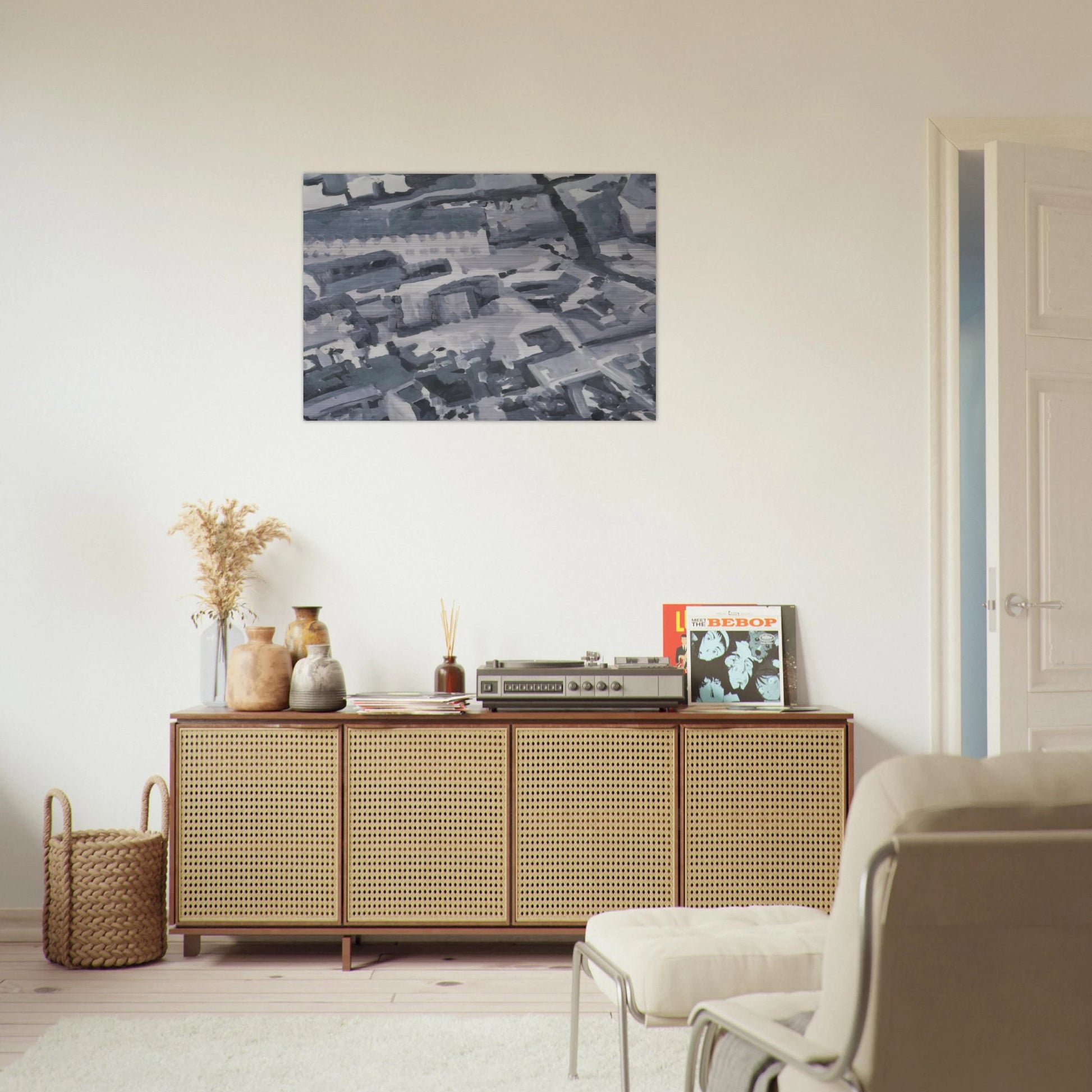 TOWNSCAPE M3 1968 - Gerhard Richter Brushed Aluminum Print - 70x100 cm / 28x40 inches | Gerhard Richter Aluminum Print | Gerhard Richter Prints