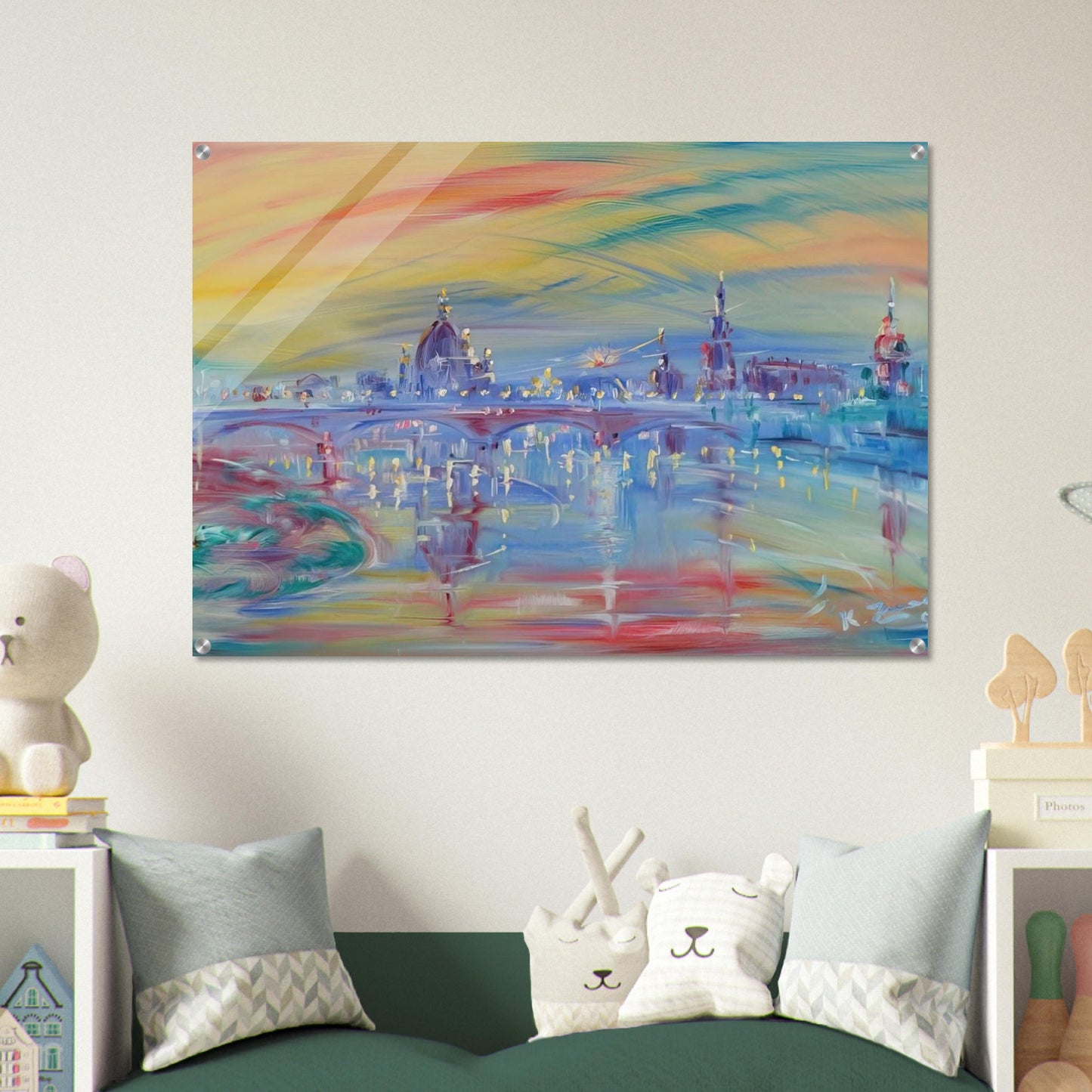 View of Rome and the Tiber - Konrad Zuse Acrylic Print - 70x100 cm / 28x40″ inches