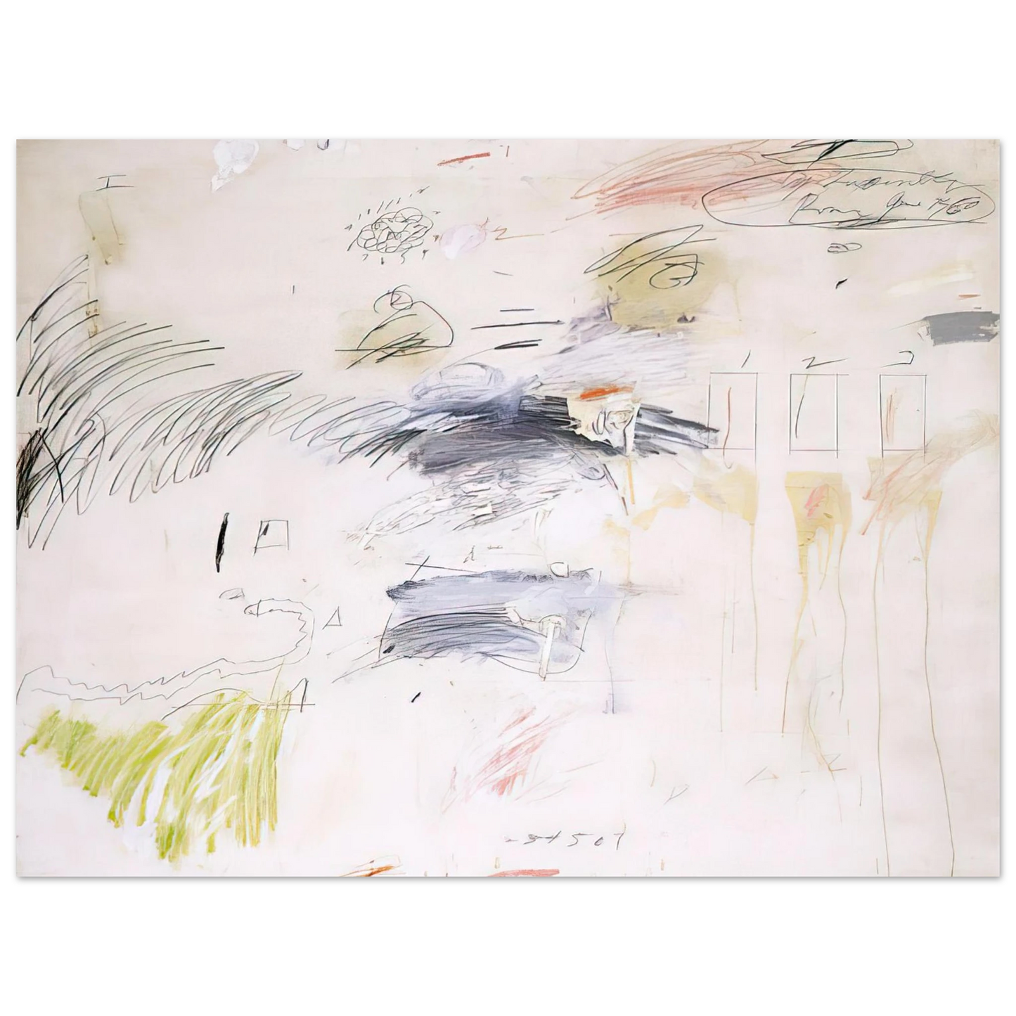 Cy Twombly - Untitled, Rome  75x100 cm / 30x40inches Fine Art Poster