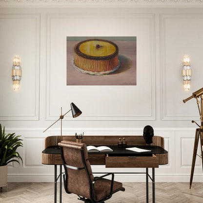 Lemon Cake - 1997 - Wayne Thiebaud Brushed Aluminum Print - 70x100 cm / 28x40 inches | Wayne Thiebaud Aluminum Print | Wayne Thiebaud Prints