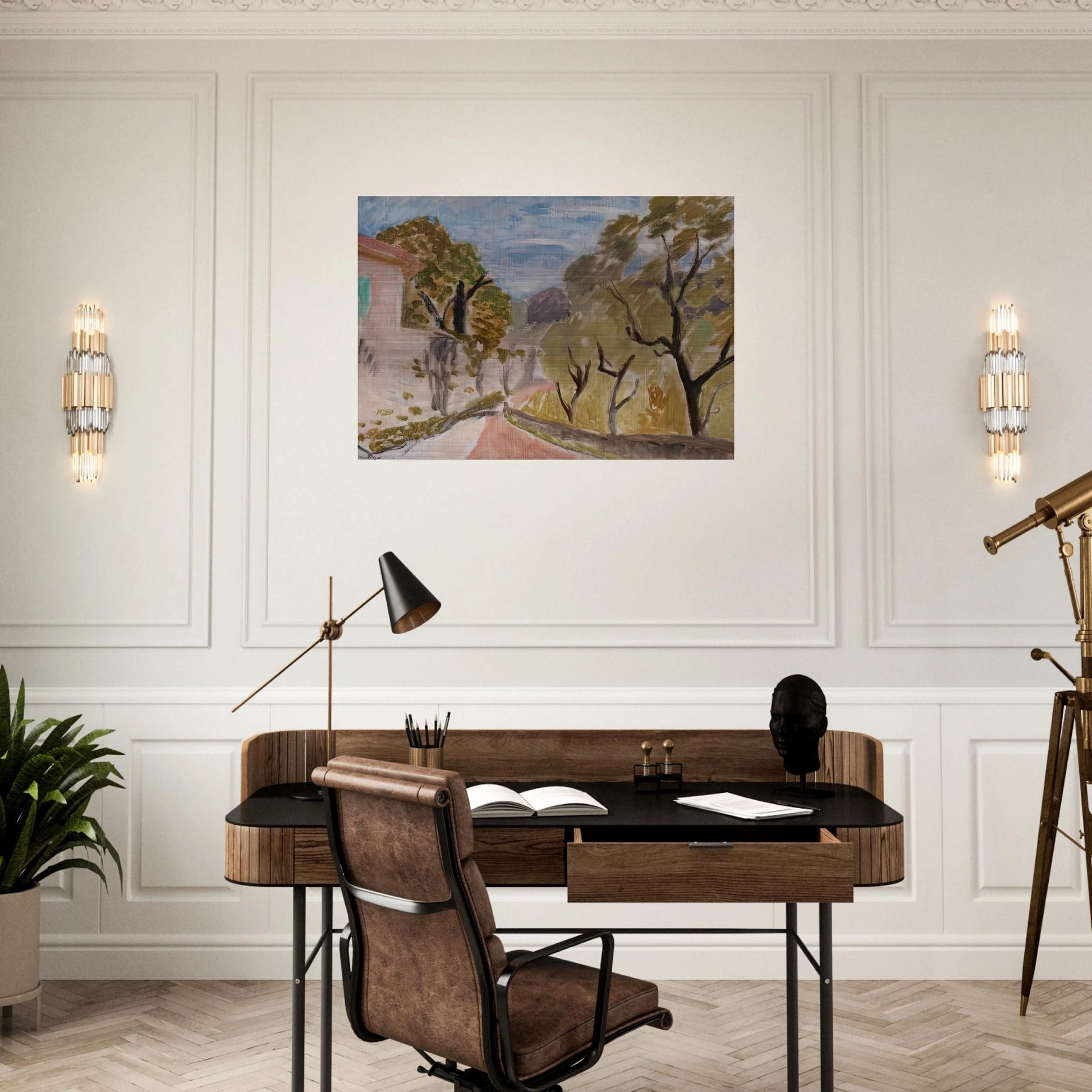 PAYSAGE OU RUE DANS LE MIDI 1918 - Henri Matisse Brushed Aluminum Print - 70x100 cm / 28x40 inches | Henri Matisse Aluminum Print | Henri Matisse Prints