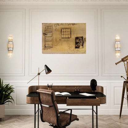 Studies of the Interior of a Cottage, and a Sketch of The Potato Eaters - Vincent van Gogh Brushed Aluminum Print - 70x100 cm / 28x40 inches | Vincent van Gogh Aluminum Print | Vincent van Gogh Prints