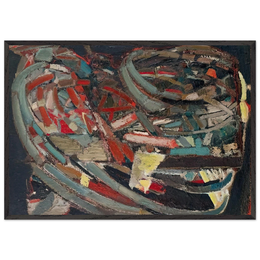 Composition - 1947 N1 - Nicolas de Stael 70x100 cm / 28x40 inches Framed Art Print – Black Wooden Frame