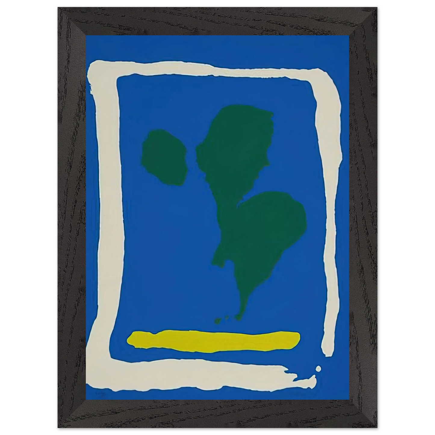 Helen Frankenthaler - Air Frame - 1965 Wall art - 40x60 cm / 16x24 inches - Premium Wooden Framed Poster With Fine Art Paper-canvas - White frame