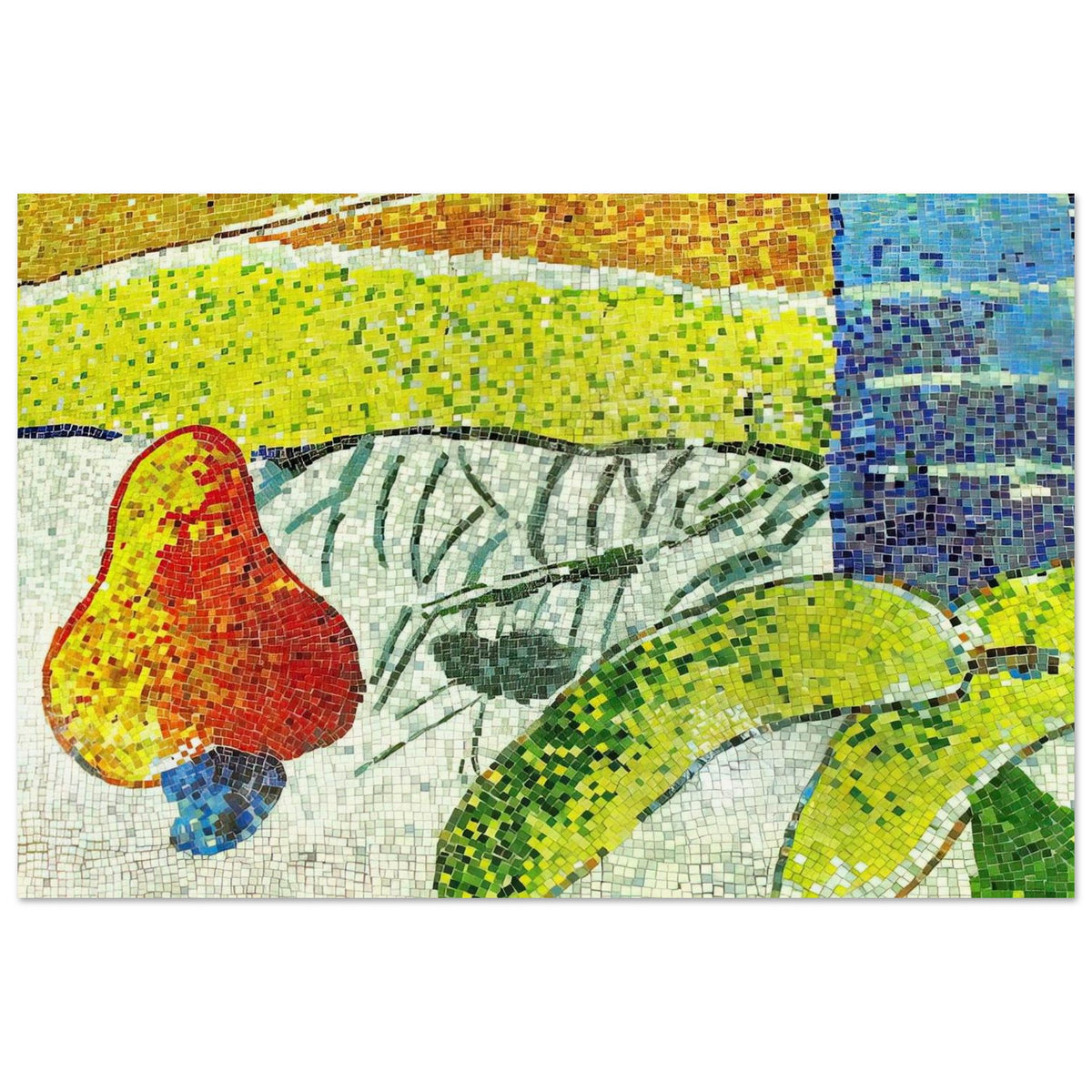 Caju e Bananas - Naïve Art Primitivism - Aldemir Martins Art Prints - 100x150 cm / 40x60″ inches | Aldemir Martins Poster | Aldemir Martins Prints
