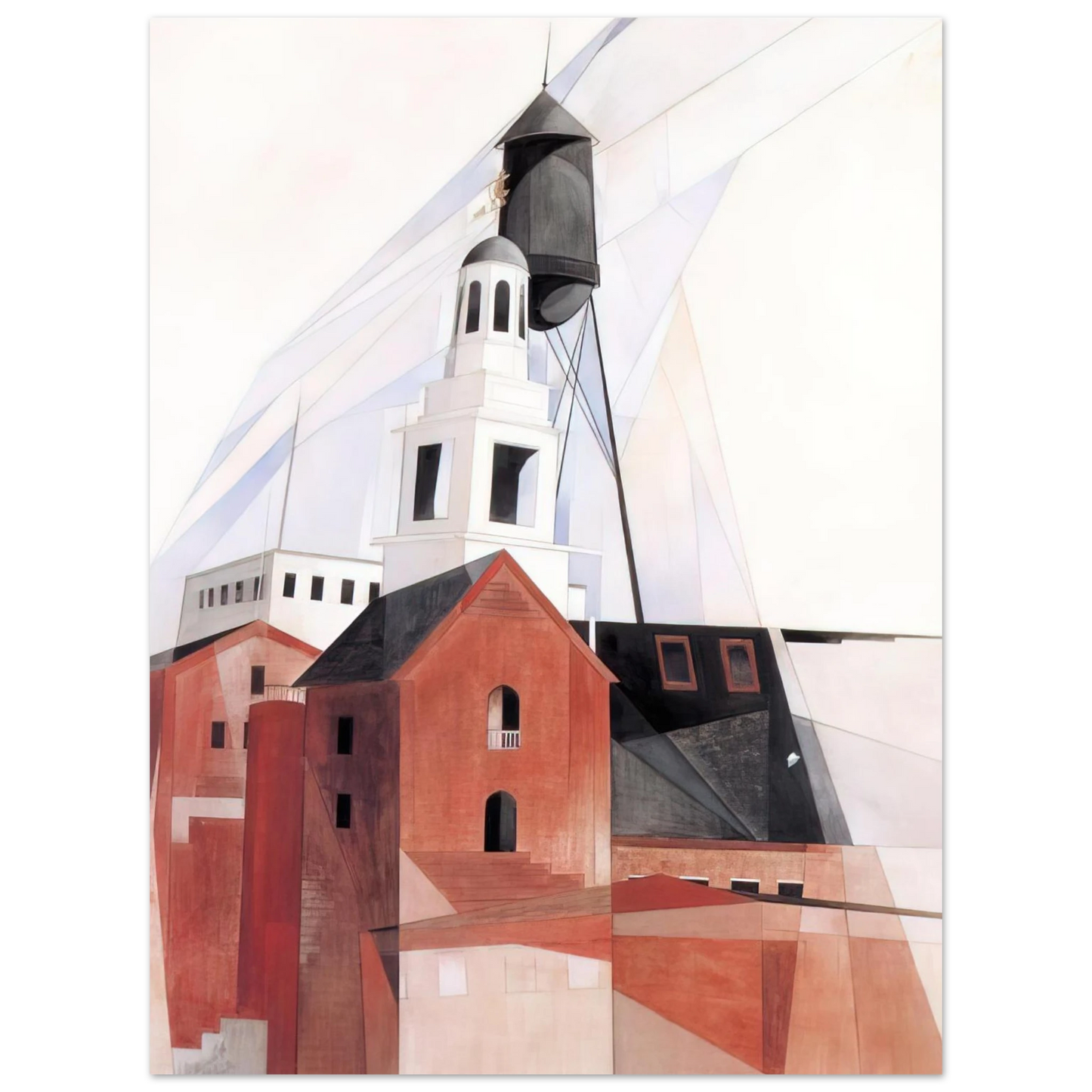 Charles Demuth - Lancaster - 1920  75x100 cm / 30x40inches Fine Art Poster