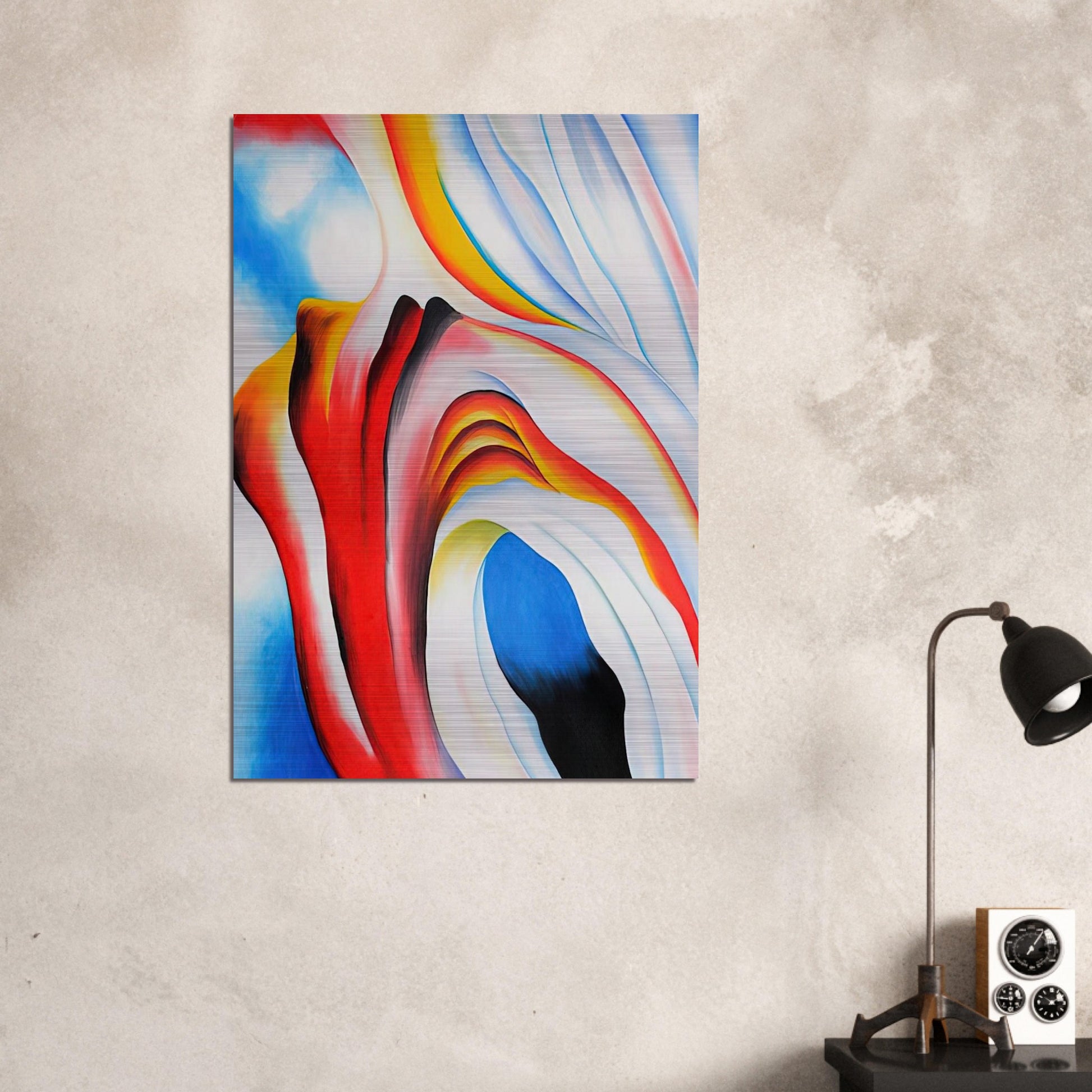 Music Pink and Blue - Georgia O'Keeffe Brushed Aluminum Print - 70x100 cm / 28x40 inches | Georgia O'Keeffe Aluminum Print | Georgia O'Keeffe Prints
