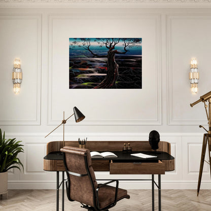 Wild Valley - Eyvind Earle Brushed Aluminum Print - 70x100 cm / 28x40 inches | Eyvind Earle Aluminum Print | Eyvind Earle Prints