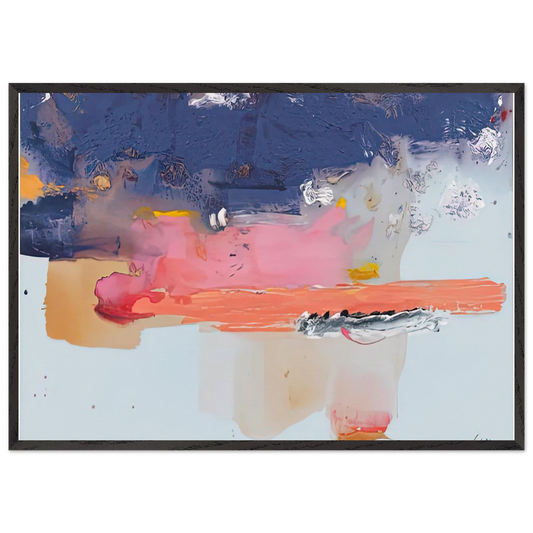 Western Roadmap 1991- - Helen Frankenthaler 70x100 cm / 28x40 inches Framed Art Print – Black Wooden Frame