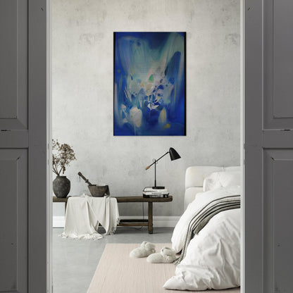 DOMINANT BLEU 1990 - Chu teh Chun Brushed Aluminum Print - 70x100 cm / 28x40 inches | Chu teh Chun Aluminum Print | Chu teh Chun Prints