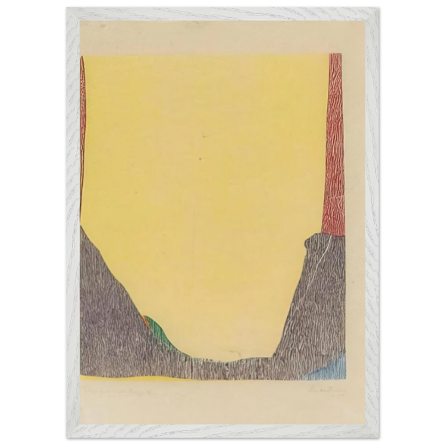 Helen Frankenthaler - East and Beyond - 1973 Wall art - 50x70 cm / 20x28 inches - Premium Wooden Framed Poster With Fine Art Paper-canvas - Wood frame