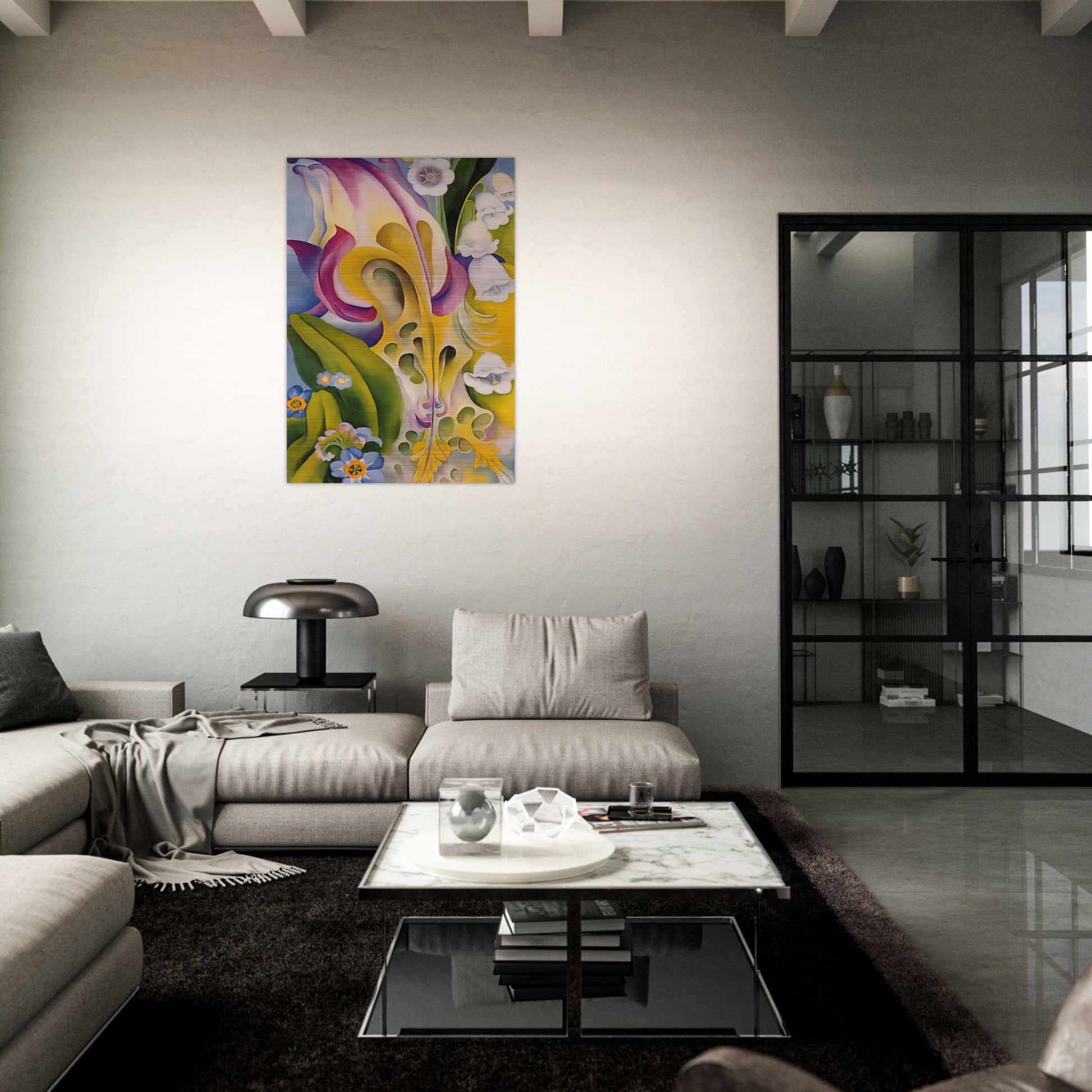 From the Old Garden No 2 - Georgia O'Keeffe Brushed Aluminum Print - 70x100 cm / 28x40 inches | Georgia O'Keeffe Aluminum Print | Georgia O'Keeffe Prints