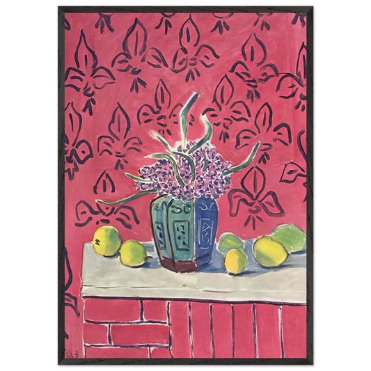 STILL LIFE WITH LEMONS 1943 - Henri Matisse 70x100 cm / 28x40 inches Framed Art Print – Black Wooden Frame