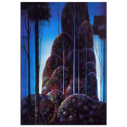 Tall Trees - Eyvind Earle Brushed Aluminum Print - 70x100 cm / 28x40 inches | Eyvind Earle Aluminum Print | Eyvind Earle Prints
