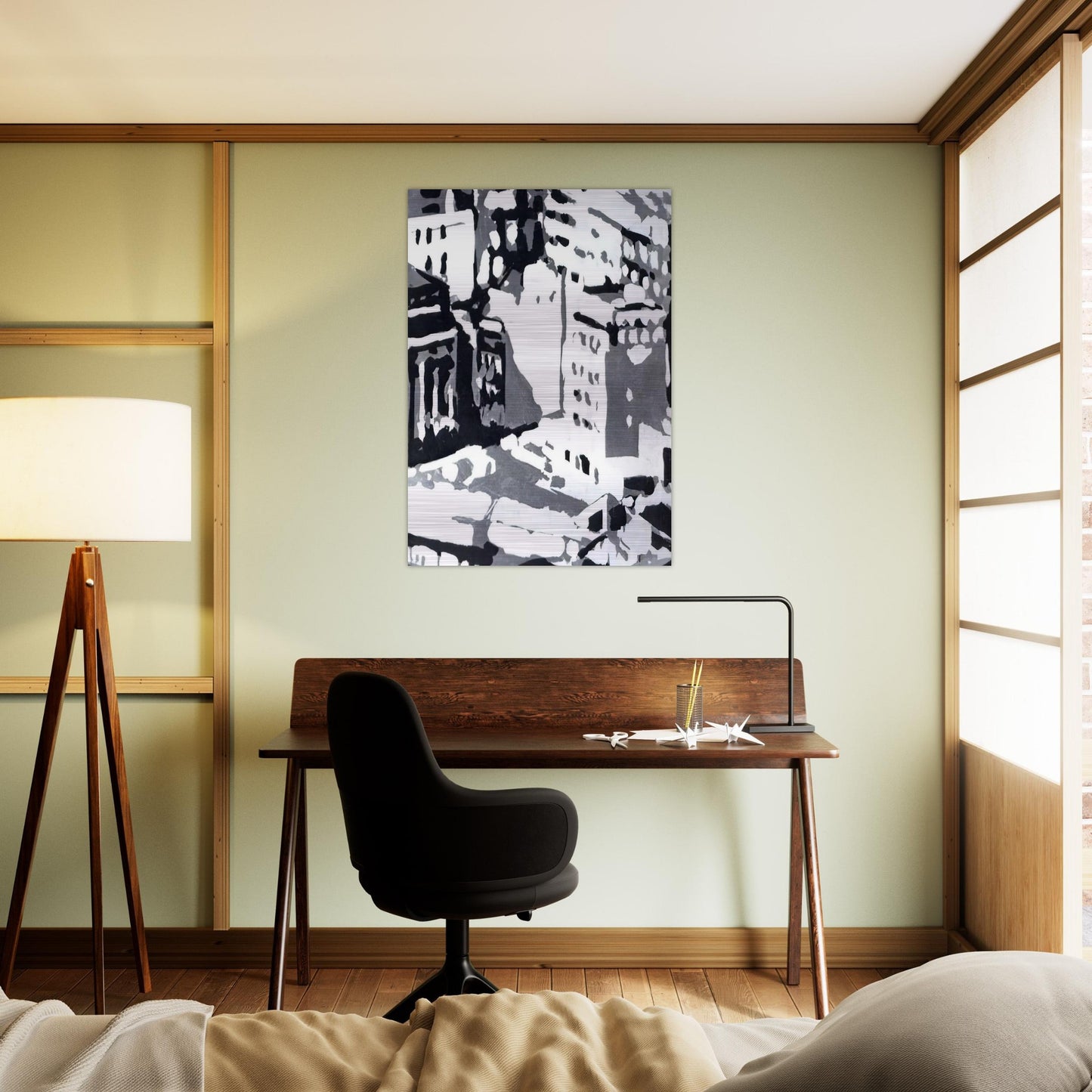 TOWNSCAPE 1969 1 - Gerhard Richter Brushed Aluminum Print - 70x100 cm / 28x40 inches | Gerhard Richter Aluminum Print | Gerhard Richter Prints