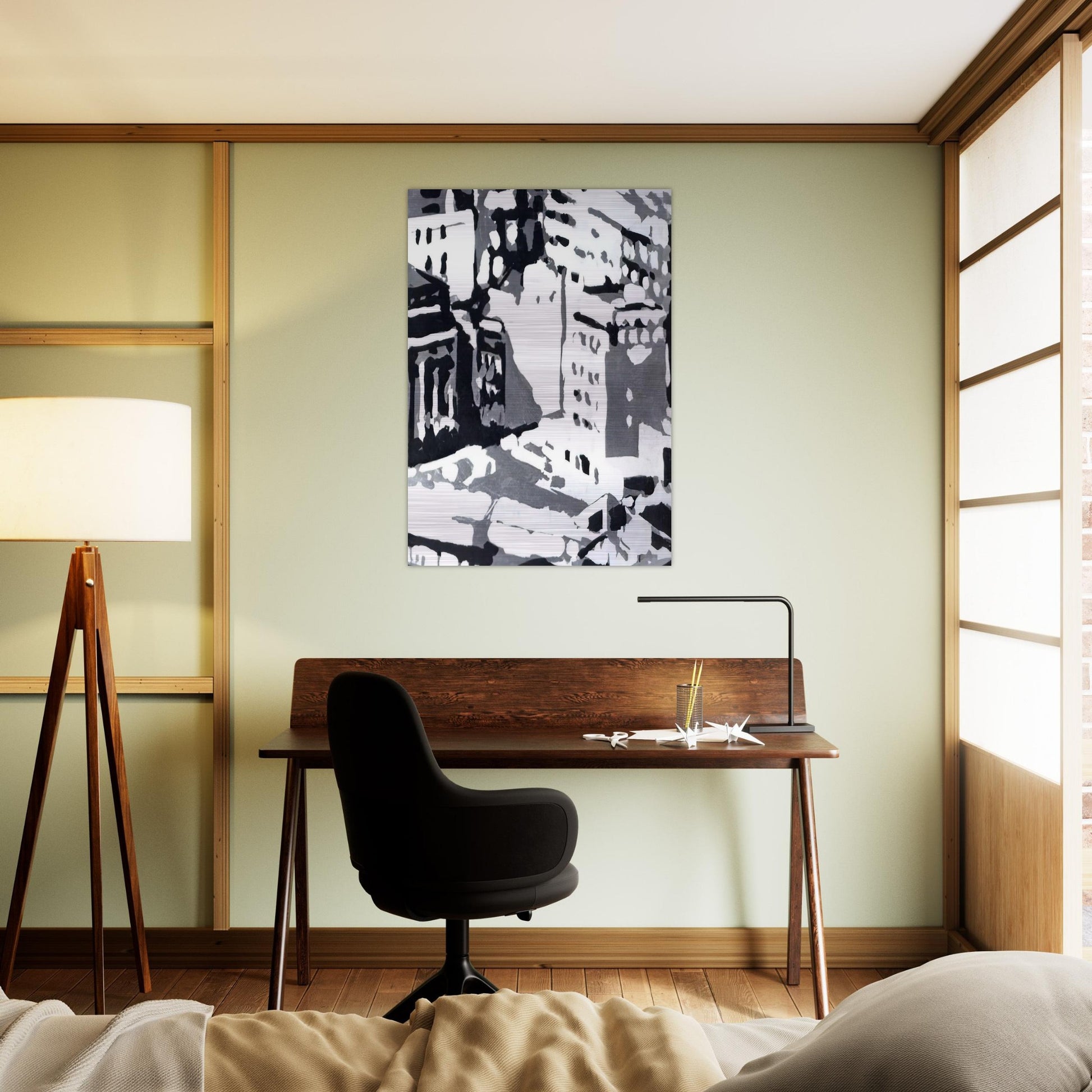 TOWNSCAPE 1969 1 - Gerhard Richter Brushed Aluminum Print - 70x100 cm / 28x40 inches | Gerhard Richter Aluminum Print | Gerhard Richter Prints