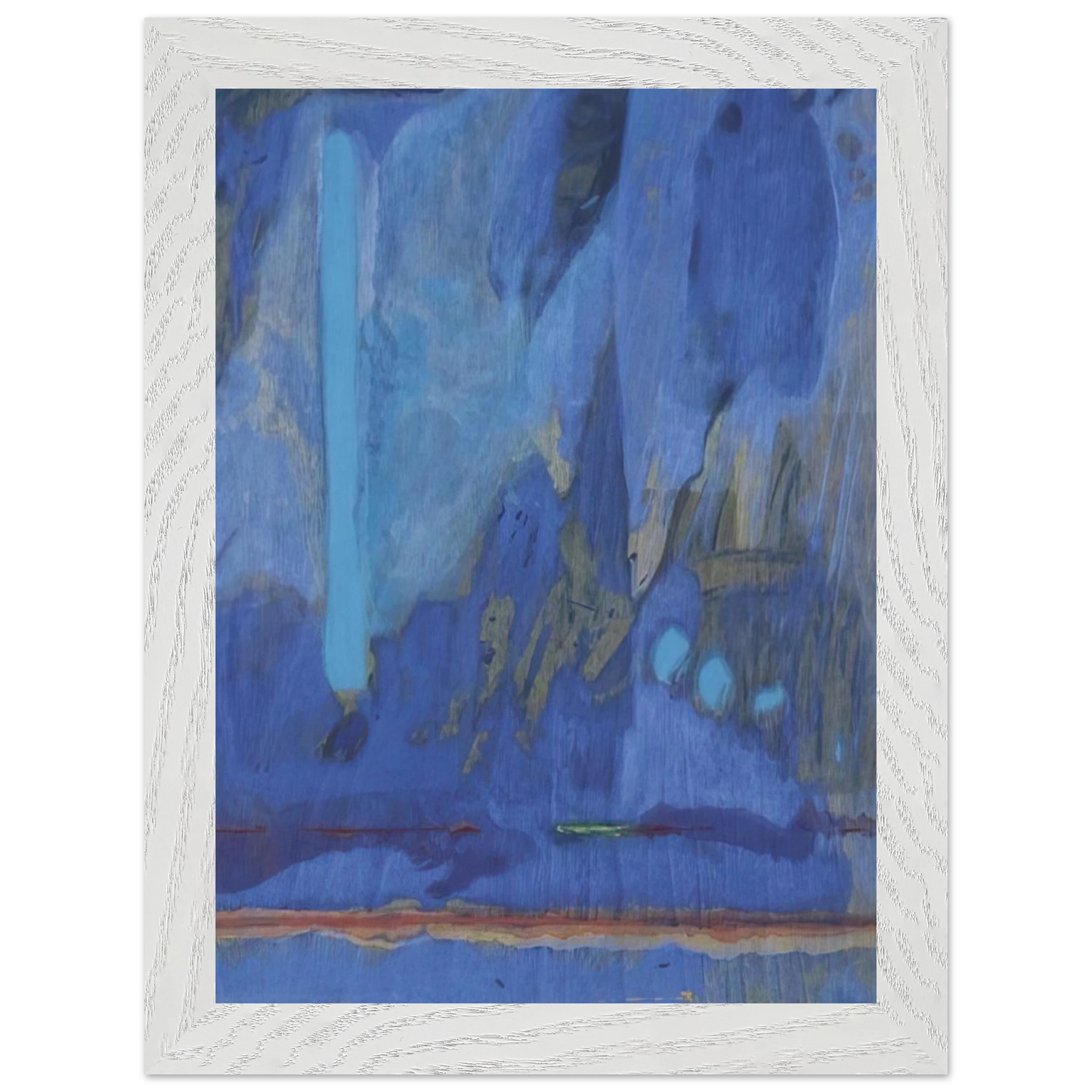 Helen Frankenthaler - Tales of Genji III - 1998 Wall art - 30x45 cm / 12x18 inches - Premium Wooden Framed Poster With Fine Art Paper-canvas - Black frame