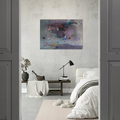 Grey Fireworks - 2000 - Helen Frankenthaler Brushed Aluminum Print - 70x100 cm / 28x40 inches | Helen Frankenthaler Aluminum Print | Helen Frankenthaler Prints