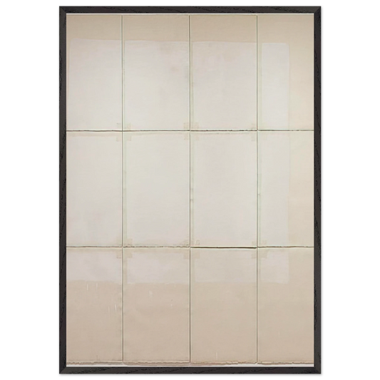 Classico 5 - 1968 - Robert Ryman 70x100 cm / 28x40 inches Framed Art Print – Black Wooden Frame