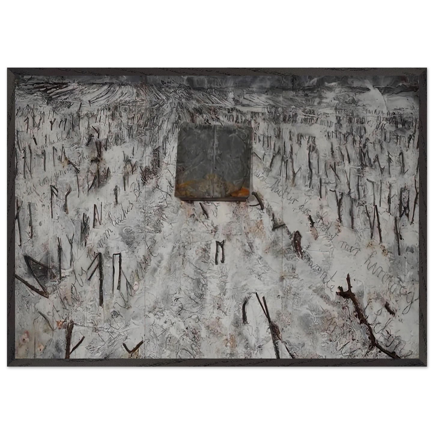 BLACK FLAKES 2006 - Anselm Kiefer 70x100 cm / 28x40 inches Framed Art Print – Black Wooden Frame