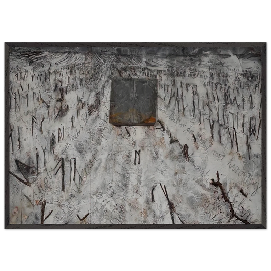 BLACK FLAKES 2006 - Anselm Kiefer 70x100 cm / 28x40 inches Framed Art Print – Black Wooden Frame