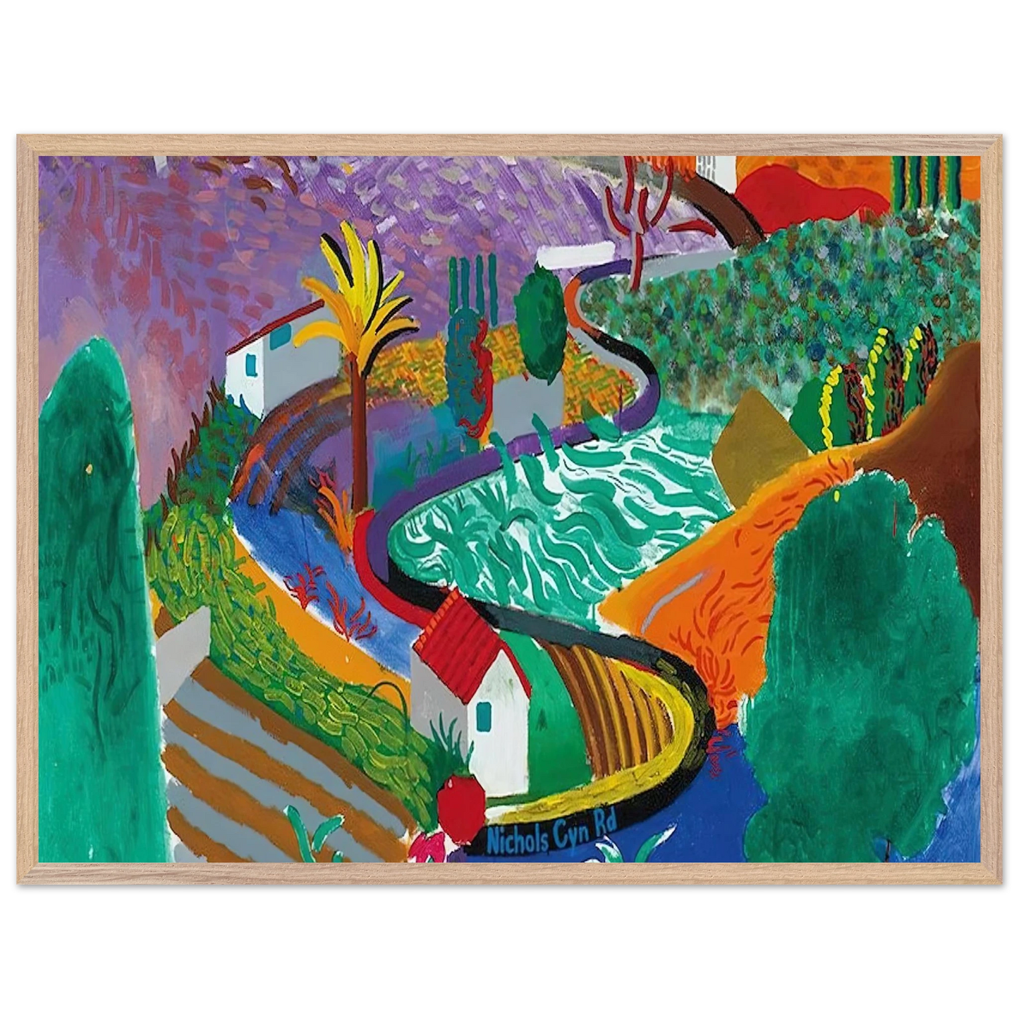 David Hockney - David Hockney Wall art - 60x80 cm / 24x32 inches - Premium Wooden Framed Poster With Fine Art Paper-canvas - Black frame