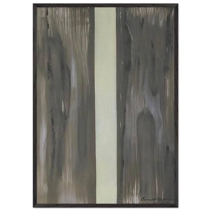 Moment - Barnett Newman 70x100 cm / 28x40 inches Framed Art Print – Black Wooden Frame