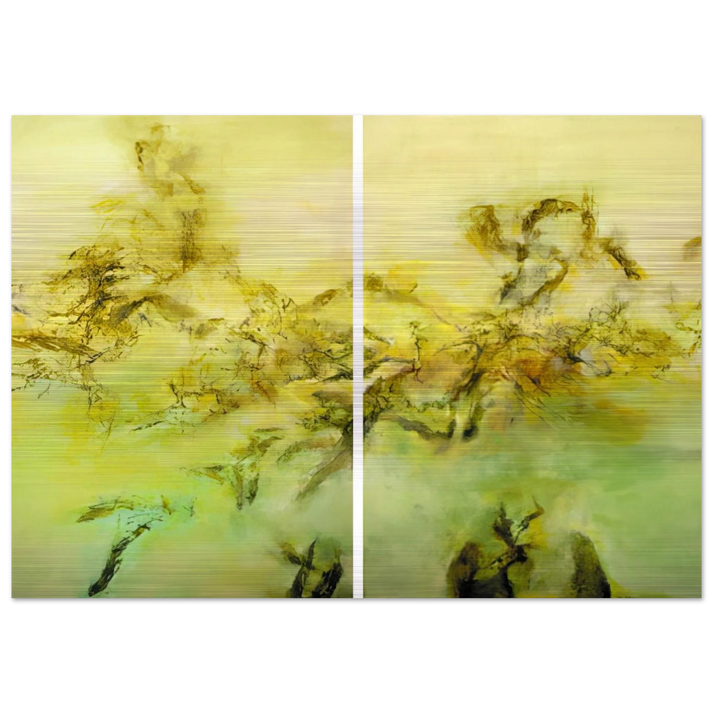 27 10 2002 2002 - Zao Wou-Ki Brushed Aluminum Print - 70x100 cm / 28x40 inches | Zao Wou-Ki Aluminum Print | Zao Wou-Ki Prints