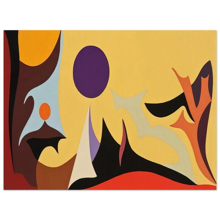 Karl Benjamin - Yellow Landscape - 1953  75x100 cm / 30x40inches Fine Art Poster