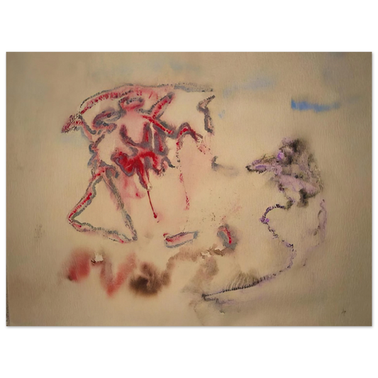 Henri Michaux - Untitled - 1957 - 1958 France  75x100 cm / 30x40inches Fine Art Poster