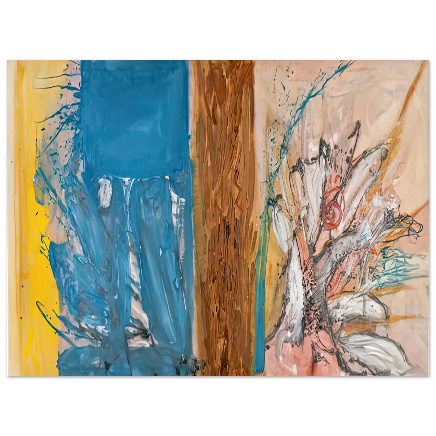 Helen Frankenthaler - The FaÃƒÂ§ade, 1954- Wall Art - 21x29.7 cm / 8x12" - Fine Art Poster-canvas - -