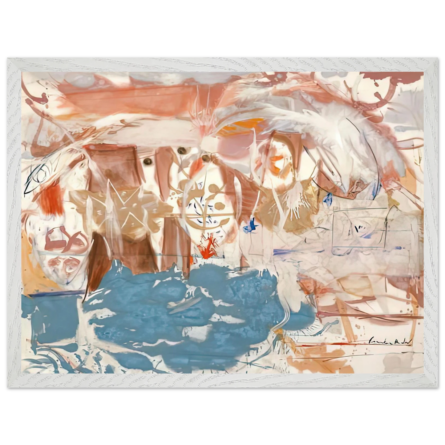 Helen Frankenthaler - Dawn After the Storm, 1957- Wall Art - 28x40 inches / 70x70 cm - Canvas (Imperial)-canvas - -