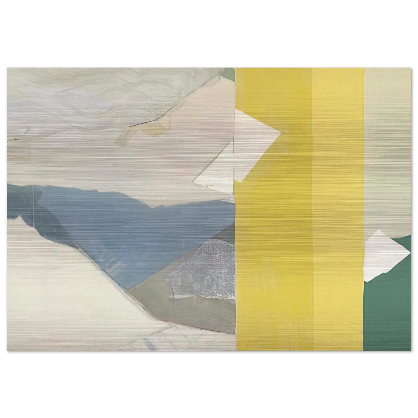 Three Whites - 1963 - Kenzo Okada Brushed Aluminum Print - 70x100 cm / 28x40 inches | Kenzo Okada Aluminum Print | Kenzo Okada Prints