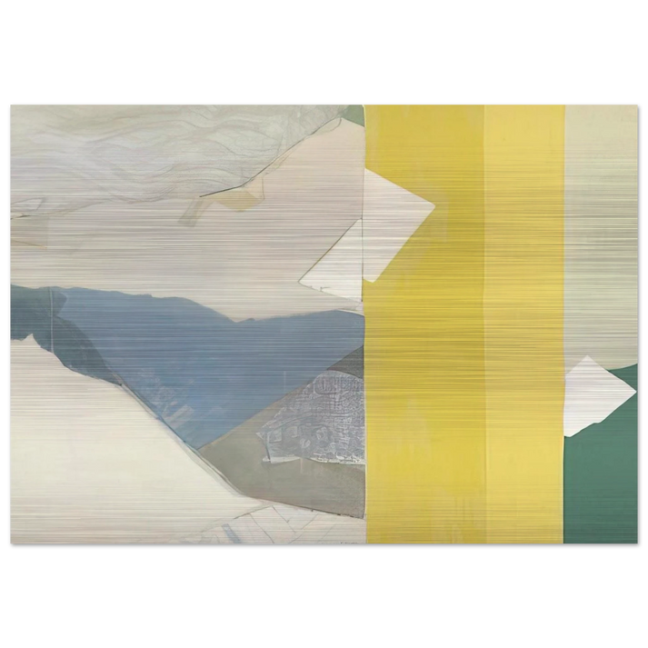 Three Whites - 1963 - Kenzo Okada Brushed Aluminum Print - 70x100 cm / 28x40 inches | Kenzo Okada Aluminum Print | Kenzo Okada Prints