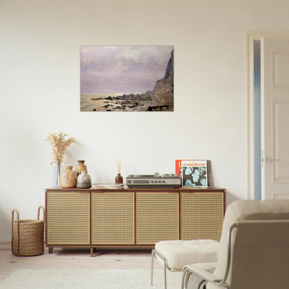 THE CLIFFS OF DOUVRES 1881 - Theo van Rysselberghe Brushed Aluminum Print - 70x100 cm / 28x40 inches | Theo van Rysselberghe Aluminum Print | Theo van Rysselberghe Prints