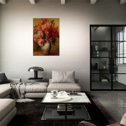 Still Life with Roses - Pierre-Auguste Renoir Brushed Aluminum Print - 70x100 cm / 28x40 inches | Pierre-Auguste Renoir Aluminum Print | Pierre-Auguste Renoir Prints